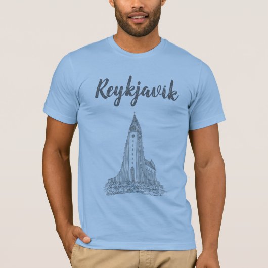 T-shirt Hallgrímskirkja, Reykjavík, Islande (Devant)