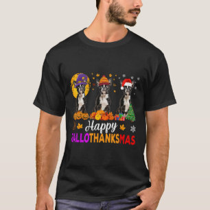 T-shirt Hallomerci de Noël à Boston Terrier Dog Halloween