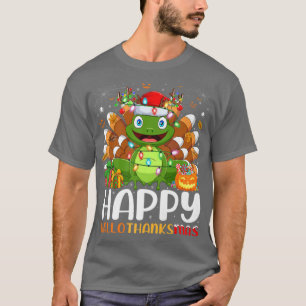 T-shirt Hallothanksma Halloween Noël Hallothanksma Happy