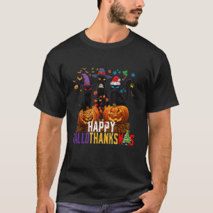 T-shirt Hallothanksmas Chat Noir Halloween Thanksgiving Ch