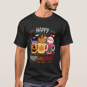 T-shirt Hallothanksmas Halloween Café Latte Merci