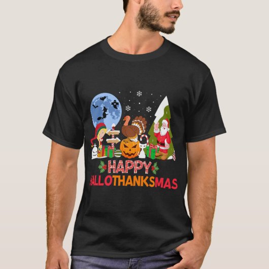 T-shirt Hallothanksmas heureux (Devant)