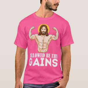 T-shirt Hallow Be Thains Funny Muscle Jesus Weight Li
