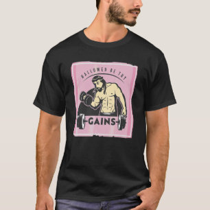 T-shirt Hallow Be Thains Muscle Jesus Poids Lifting