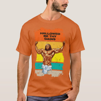 T-shirt Hallow be your gains Swole Jésus Jésus est ton ho