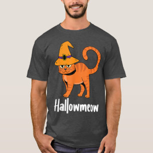 T-shirt Hallow Meow Lazy Halloween Costume drôle Chat Kitt
