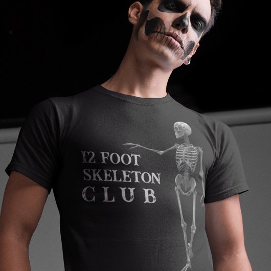 T-shirt Halloween 12 pieds Skeleton Club