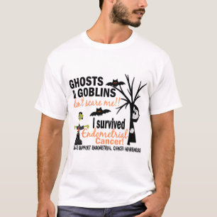 T-shirt Halloween 1 survivant de cancer du corps utérin