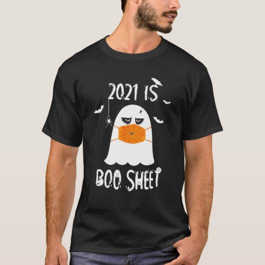 T-shirt Halloween 2021 Est Boo Sheet Funny Angry Ghost (Devant)