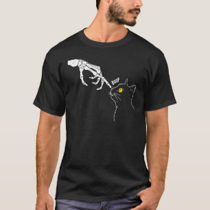 T-shirt Halloween 2023 Cat Black Skeleton Halloween
