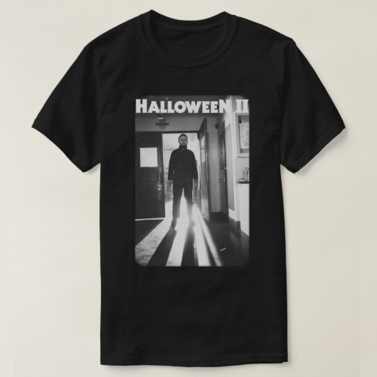 T-shirt Halloween 2 Michael Myers Poster Foulé Long Manche (Design devant)