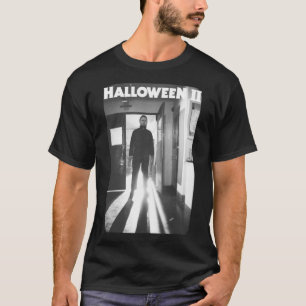 T-shirt Halloween 2 Michael Myers Poster Foulé Long Manche