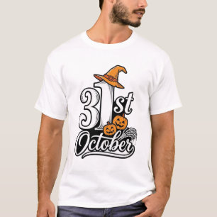 T-shirt Halloween 31 octobre typographie conception de t-s