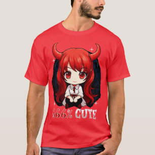 T-shirt Halloween 666 mignonne fille Chibi