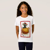 T-Shirt Halloween à la mode Kitty (Devant entier)