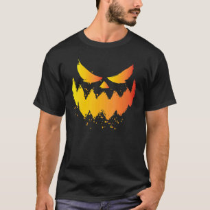 T-shirt Halloween à la tête de Citrouille sculpté de Jack-