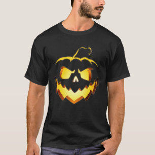 T-shirt Halloween à la tête de Citrouille sculpté de Jack-