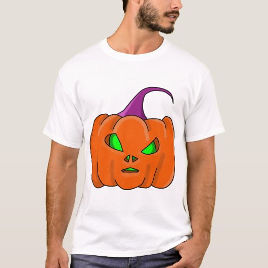 T-shirt Halloween Alien Pumpkin (Devant)