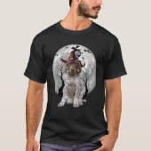 T-shirt Halloween allemand pointer chien et lune (Devant)