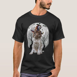 T-shirt Halloween allemand pointer chien et lune