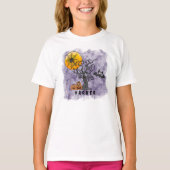 T-shirt Halloween Araignée Chauve-Souris Arbre Effrayant N (Devant)