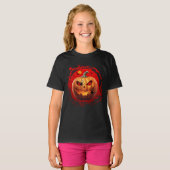 T-shirt halloween araignées citrouilles (Devant entier)