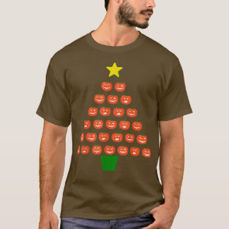 T-shirt Halloween arbre de Noël Citrouille Thanksgiving St