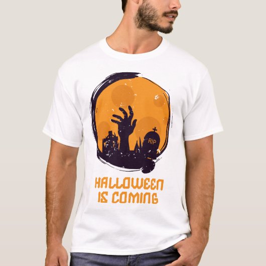 T-shirt Halloween arrive (Devant)