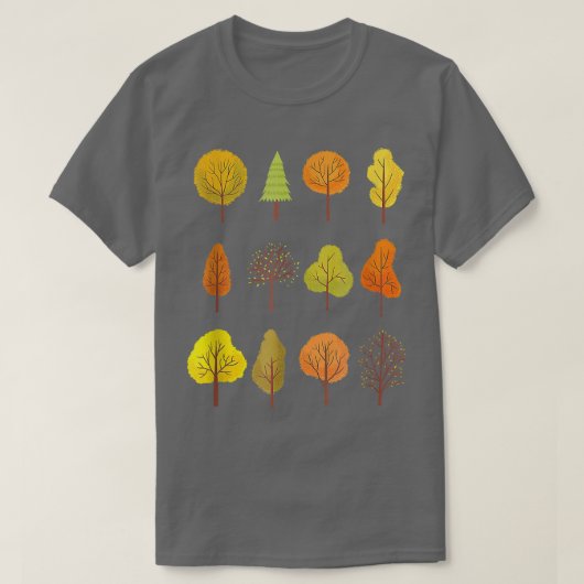 T-shirt Halloween Automne Saison Automne Feuilles Tre (Design devant)