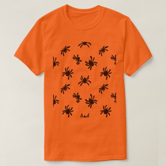 T-Shirt Halloween aux araignées mignonnes (Design devant)