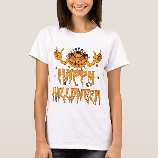 T-shirt Halloween avec virus Corona  (Devant)