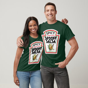 T-shirt Halloween Avocado Danser Sauce salsa Éffrayante