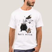 T-SHIRT HALLOWEEN BASIC WITCH | GHOST FABRIQUER UNE POTION (Devant)