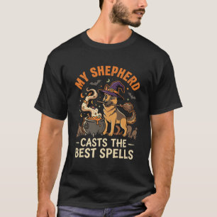 T-shirt Halloween Berger Allemand Sorcière Nuit