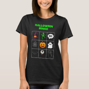 T-shirt Halloween Bingocard Pour Enfants Tricoter Ou Treat