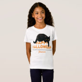 T-shirt Halloween Black Cat personnalisé (Devant entier)