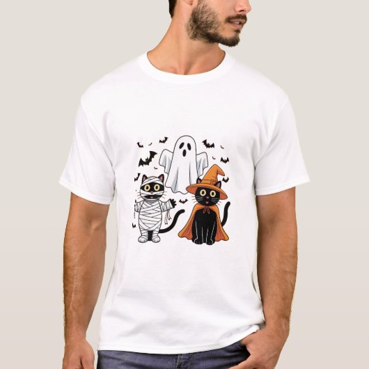 T-shirt Halloween Black Cats – Cute & Spooky Design (Devant)