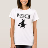 T-shirt Halloween Black Wicked Flying Witch (Devant)