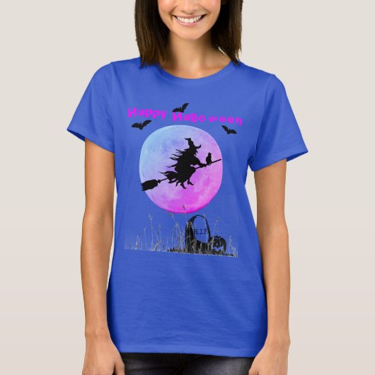 T-shirt Halloween bleu (Devant)