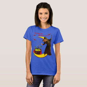 T-shirt Halloween bleu lune de cuisine