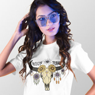 T-SHIRT HALLOWEEN BOHO EVIL EYE WITCH S'IL VOUS PLAÎT SKUL