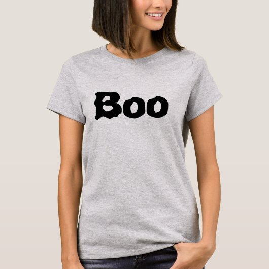 T-shirt Halloween "Boo" (Devant)