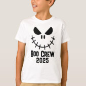 T-shirt Halloween Boo Crew 2025 evil grin group matching (Devant)