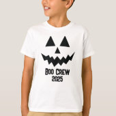 T-shirt Halloween Boo Crew 2025 jack-o-lantern pumpkin (Devant)