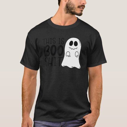 T-shirt Halloween Boo Ghost Quote (Devant)
