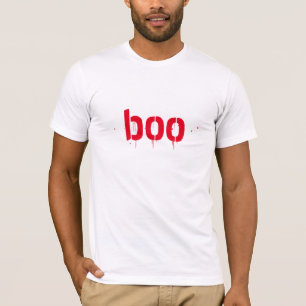 T-shirt Halloween boo rouge sanglant effroi