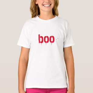 T-shirt Halloween boo rouge sanglant enfants effrayants