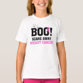 T-shirt Halloween BOO S'Effraie Du Cancer Du Sein (Devant)