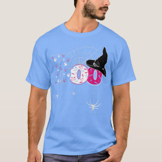 T-shirt Halloween Boo With Witch Hat Spiders Boys Girls Ki