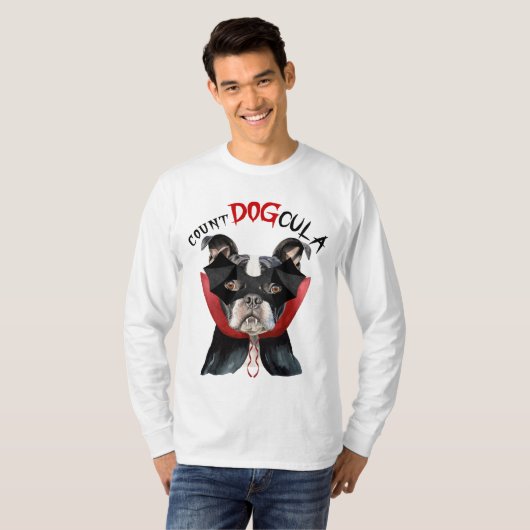 T-shirt Halloween Boston Terrier Funny Vampire chien (Devant entier)